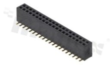Pin Header; pitch 1.27mm; 2x20 pins; assembly: SMD; female; straight; double row; pick&place pad