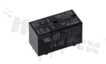 Przekaźnik elektromagnetyczny; prąd znamionowy 2A; napięcie cewki 24VDC; podwójny styk przełączny (2C); moc cewki: 200mW; 2A/24VDC; 0.6A/125VAC