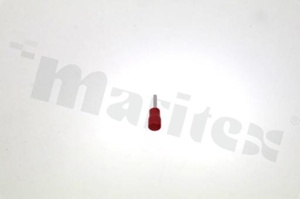 Wire pin terminal; O: 1.9mm; 0.5-1.5mm2; crimped; insulated; for cable; red; Imax = 19A; H:10mm; L=22mm