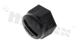 Kapturek ochronny męski do złącz żeńskich serii M12 w kodowaniu A;B;D; plastikowy