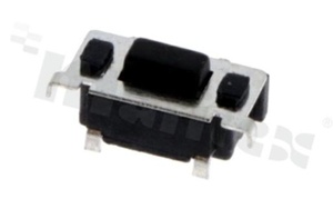 Przełącznik Tact Switch; SMD; wymiary korpusu 3.0x6.0; h=3.5mm; kątowy; o sile nacisku 160gf