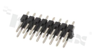 Listwa stykowa do PCB; w rastrze 2.54mm; 2x8 styków; montaż: THT; męska; prosta; dwurzędowa