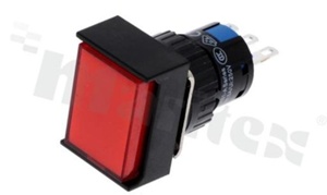 Push button switch; 1NO1NC; monostable; IP65; red button.