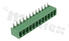 Listwa zaciskowa rozłączalna; w rastrze 3.81mm; 12-torowa; męska; kątowa; zabudowana; UL 300V/10A; TUV:300V/10.5A