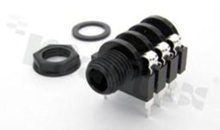 Jack socket; female; 6.3mm; with switching contact; for PCB