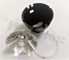 Lens LEDIL FCN12790_IRIS-M, medium beam, FWHM ok. 25 deg, diameter 38mm, high 28,4 mm, for diod CREE High Power, RoHS, Ledil