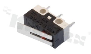 Subminiature micro switch with lever; PCB type; 1A/250V AC
