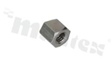 Tulejka dystansowa; mosiężna niklowana; sześciokątna; 305/5; gwint wew-wew; M3; 5mm