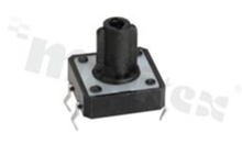 Przełącznik Tact Switch; THT; wymiary korpusu 12.0x12.0; h=12mm; pionowy; o sile nacisku 180gf; przycisk okrągły