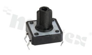 Tact Switch; THT; dimensions 12.0x12.0; h=12mm; vertical; operating force 180gf; button: round
