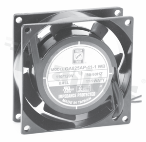 Wentylator; AC; 115V; 80x80x25mm; 16CFM; 1900RPM; 19dB.