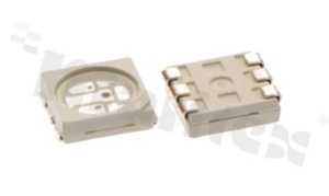 Dioda LEDP6-RGB-APA-102-C; SMD PLCC6; TOP LED (5050); RGB-Full Color; sterowana sygnałem zegarowym i sygnałem danych (double wire trasmission); 5V; soczewka water-clear; 160 stopni /1000szt.