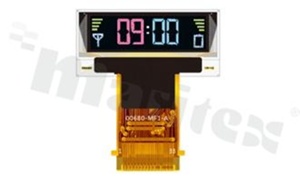 Wyświetlacz LGM OLED; LCD graficzny; 0.88"; 128xRGBx36 pikseli; FULL RGB; obszar aktywny 21.48x6.028mm; FPC do złącza ZIF; 33 piny