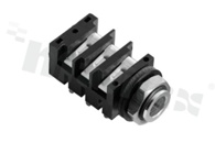 Connector: Jack 6.3mm; socket; female; ways: 2; angled 90st.; on panel mounting