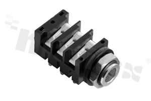 Connector: Jack 6.3mm; socket; female; ways: 2; angled 90st.; on panel mounting