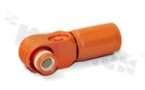 Złącze; wtyk żeński; kątowy prawy; zaciskane 35mm2; seria SurLok Plus; 8.0mm; 1pin; IP67; 150A; 1000V; kolor pomarańczowy