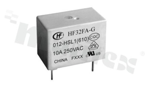 Przekaźnik elektromagnetyczny; prąd znamionowy 10A; napięcie cewki 12VDC; pojedynczy styk zwierny (1A); moc cewki 230 mW; 10A/250VAC