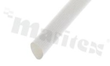 Fberglass silicon sleeving, white color, 12mm dia, 50m/reel