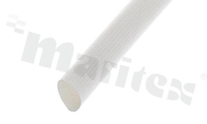 Fberglass silicon sleeving, white color, 12mm dia, 50m/reel
