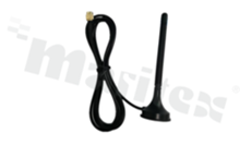 Antenna; stick; LTE; 700-2700MHz; 4.0dBi; VSWR<2.0; linear; RG174; 1.5m; SMA; magnetic; fi30x110mm; black; IP65
