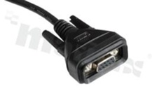 Plug D-sub; 9 contacts; female; shielded; screw; with cable 2m; IP67