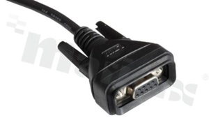 Plug D-sub; 9 contacts; female; shielded; screw; with cable 2m; IP67