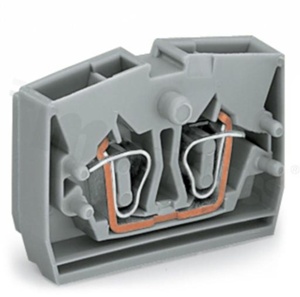 Złączka wewnętrzna; bez mocownia DIN; 2 zaciskowa; na przewód 0,08-2,5mm2(28-12 AWG); styk sprężynowy Cage-clamp®;1-torowa; szary; 800V/24A