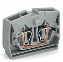 Terminal block; no mounting; for wire 0,08-2,5mm2 (28-12 AWG); spring Cage-Clamp®; grey; 800V/24A