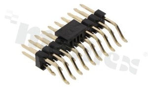 Listwa stykowa do PCB; w rastrze 2.54mm; 2x10 styków; montaż: SMD; męska; kątowa; dwurzędowe