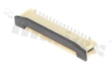 ZIF connector for FFC/FPC; pitch 0.50mm; 28-contacts; SMD; top entry