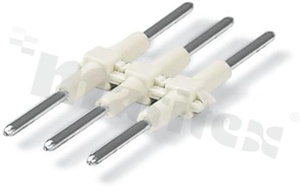 Mostek serii 2060; 3 tory; raster 4mm; 0.75 mm2; 250V/9A