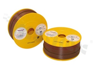 Single wire LGY/H05V-K; with copper multi-strand; brown/red; cross section 2.50mm2; AWG 14; 500V; -40+105 deg.C; 50m.