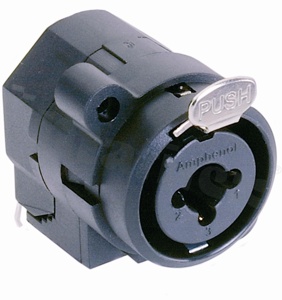 Złącze: XLR; 1/4" XLR; Dual ChassisMount Ctyp Mono HorizPCB; Latch Non-switchXLR; Ground czarny