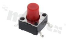 Przełącznik Tact Switch; SMD; wymiary korpusu 6.0x6.0; h=7.3mm; pionowy; o sile nacisku 250gf; przycisk okrągły; zmiana koloru: przycisk beżowy