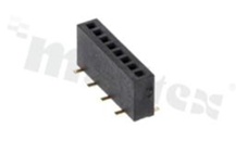 Listwa stykowa do PCB; w rastrze 1.27mm; 1x8 styków; montaż: SMD; żeńska; prosta; jednorzędowe