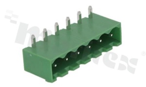 Listwa zaciskowa rozłączalna; w rastrze 5.08mm; 6-torowa; męska; kątowa; zabudowana; UL 300V/15A; TUV:320V/20A