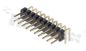 Listwa stykowa do PCB; w rastrze 2.00mm; 2x40 styków; montaż: THT; męska; kątowa; dwurzędowe