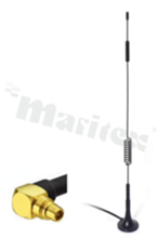 Antena; whip; LTE; 698-2700MHz; 5.0dBi; VSWR<2.0; liniowa; dookólna; RG174; 5m; RP-MMCX; magnetyczna; fi35x315mm; czarny