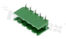 Pluggable terminal block; pitch 5.08mm; 5-ways; male; R/A pin header; open type; UL 300V/15A; TUV:320V/20A