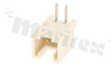 Header for PCB; pitch 2.00mm; 2-contacts; THT; male; side entry