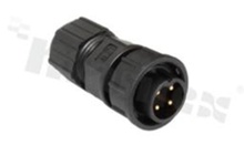 Wtyk seria CB; 4-stykowy; męski; prosty; Imax = 10A; kabel: 4.0- 9.6mm; z połączeniem zatrzaskowym; IP67