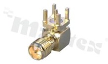 Male Connector; reverse; angled; 50 Ohm; for PCB; RoHS