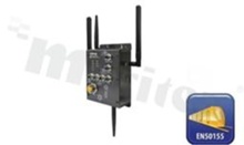 Industrial EN50155 IEEE 802.11 a/b/g/n Dual 3G cellular router with2x10/100/1000Base-T(X); M12 connector; 1-port PoE P.D; EU; operating temperature -25+70 deg.C; supply 12...48VDC