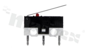Miniaturowy mikroprzełącznik z dźwignią; SPDT; montaż: THT; 1A/125V AC.