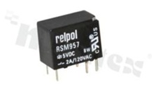Electromagnetic relay; contact rating current 2A; coil voltage 5V; changeover contact (1P); coil power 150mW; 2A/24VDC; 2A/120VDC