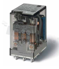 Electromagnetic relay; industrial; contact rating current 10A; coil voltage 6VAC; 3 changeover contact 3PDT; coil power 1.5VA; 10A/250VAC, 10A/24VDC; mounting: PCB