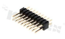 Listwa stykowa do PCB; w rastrze 1,27mm;  2x9 styków; montaż THT; męska; prosta; dwurzędowa; 2.1X3.7X7.8