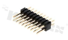 Pin Header; pitch 1.27mm; 2x9 pins; assembly: THT; male; straight; double row; 2.1X3.7X7.8