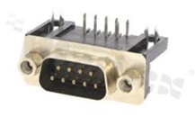 Male D-Sub Connector; 9-pins; right angle