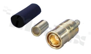 Złącze SMB; żeńskiel proste; zaciskane na kablu RG174